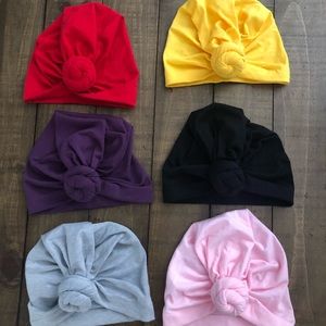 6 Turban style baby hats